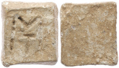 PB Eastern Mediterranean/Aegean. Coin weight. Hellenistic to Roman Imperial Period.
A square coin weight with denominational mark? M T.
Condition: Nea...