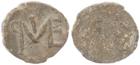 Asia Minor. Roman tessera. Uncertain (4th-5th century AD)
Obv: Monogram, ε, ι, μ, ρ.
Rev: Blank.
Weight: 1.44 g.
Diameter: 13.85 mm.