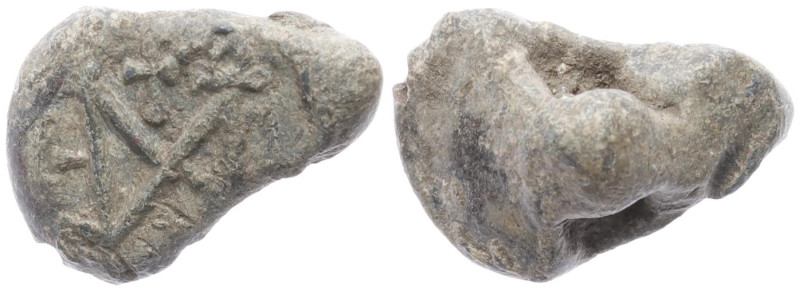 PB Byzantine conical seal (5th-6th century AD)
Obv: Block monogram.
Rev: Blank, ...