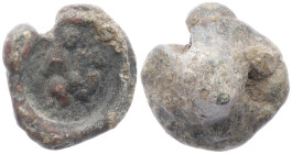 PB Asia Minor. Roman provincial conical seal (3th-4th century AD)
Obv: Horseman, r.
Rev: Blank, domed.
Weight: 4.54 g.
Diameter: 15.08 mm.