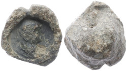 PB Asia Minor. Roman provincial conical seal (1st-3rd century AD)
Obv: Female head, r.
Rev: Blank, domed.
Weight: 5.85 g.
Diameter: 16.86 mm.