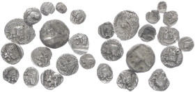 Lot of 14 unclassified:Silver obol
See picture. 
LOT SOLD AS IS, NO RETURNS.