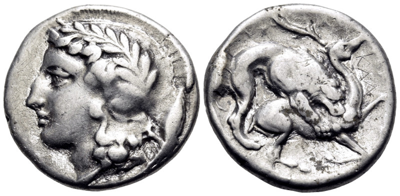LUCANIA. Velia. Circa 440/35-400 BC. Didrachm or nomos (Silver, 20 mm, 7.53 g, 4...