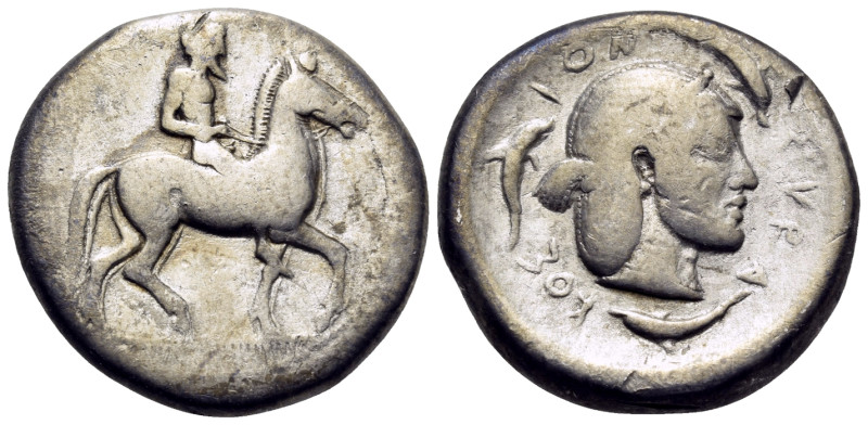 SICILY. Syracuse. Deinomenid Tyranny, 485-466 BC. Didrachm (Silver, 20 mm, 8.38 ...