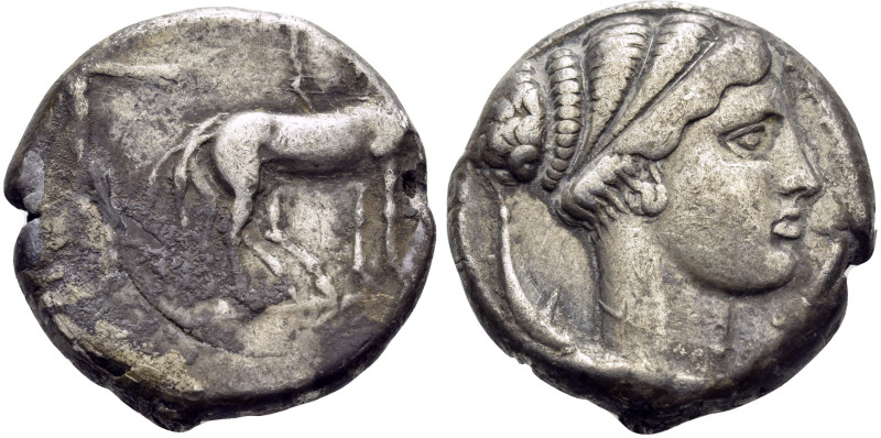 SICILY. Syracuse. 466-405 BC. Tetradrachm (Silver, 24 mm, 17.14 g, 11 h). Chario...