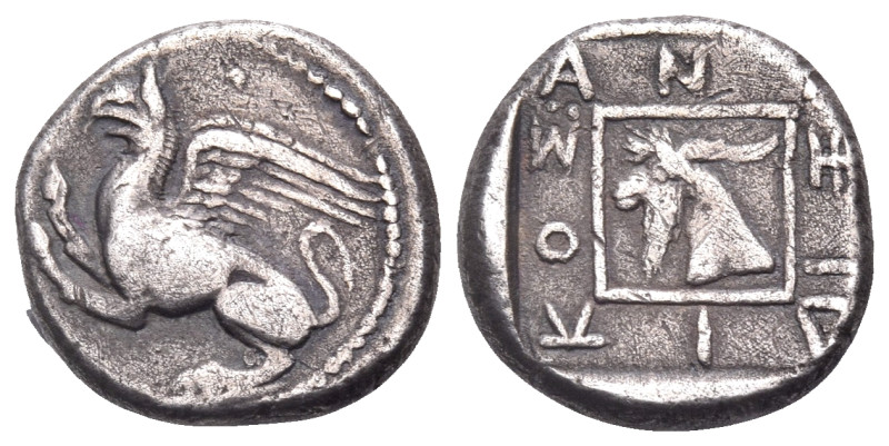 THRACE. Abdera. Circa 415/3-395 BC. Tetrobol (Silver, 14 mm, 2.91 g, 3 h), struc...