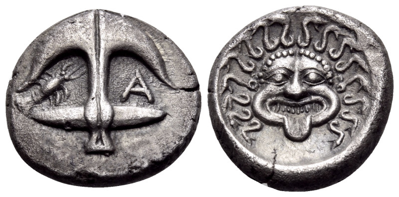 THRACE. Apollonia Pontika. late 5th-4th centuries BC. Drachm (Silver, 15 mm, 3.3...