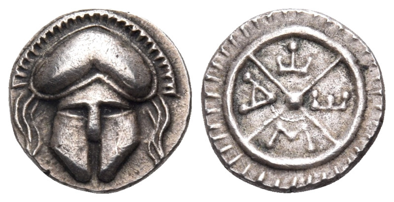 THRACE. Mesembria. Circa 4th Century BC. Diobol (Silver, 11 mm, 1.07 g, 6 h). Fa...