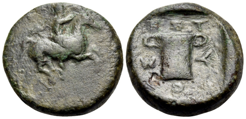 KINGS OF THRACE, Odrysian. Kotys I, circa 383-359 BC. (Bronze, 20 mm, 8.45 g, 3 ...