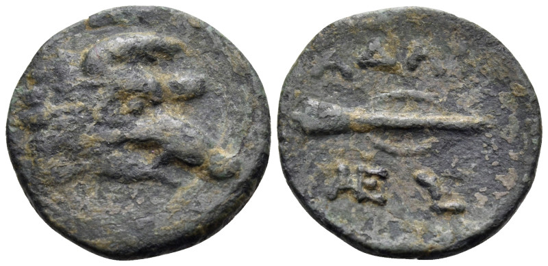 KINGS OF THRACE. Adaios, circa 275-225 BC. Hemiobol (Bronze, 15 mm, 2.17 g, 8 h)...