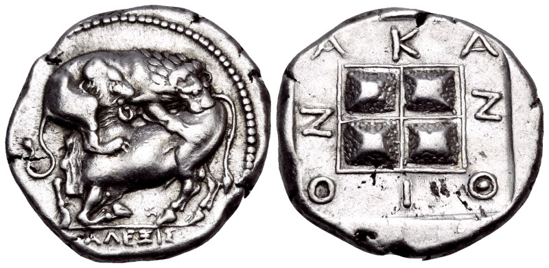 MACEDON. Akanthos. Circa 430-390 BC. Tetradrachm (Silver, 25 mm, 13.93 g, 7 h), ...