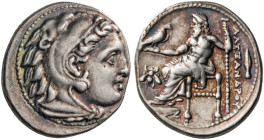 KINGS OF MACEDON. Alexander III ‘the Great’, 336-323 BC. Drachm (Silver, 17 mm, 4.27 g, 12 h), struck under Philip III, Magnesia ad Maeandrum, 323-319...