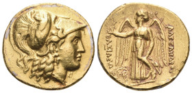 KINGS OF MACEDON. Alexander III 'the Great', 336-323 BC. Stater (Gold, 18 mm, 8.52 g, 5 h), struck under Seleukos I Nikator, Babylon, circa 311-300. H...