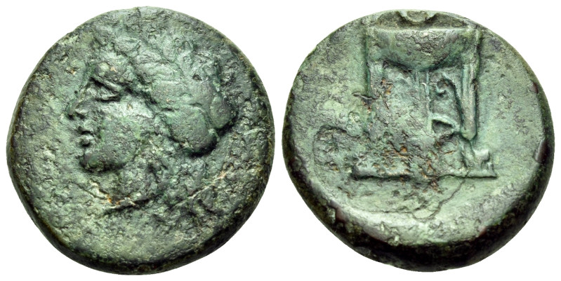 AKARNANIA. Medeion. Circa 350-300 BC. (Bronze, 18.5 mm, 5.69 g, 7 h). Laureate h...