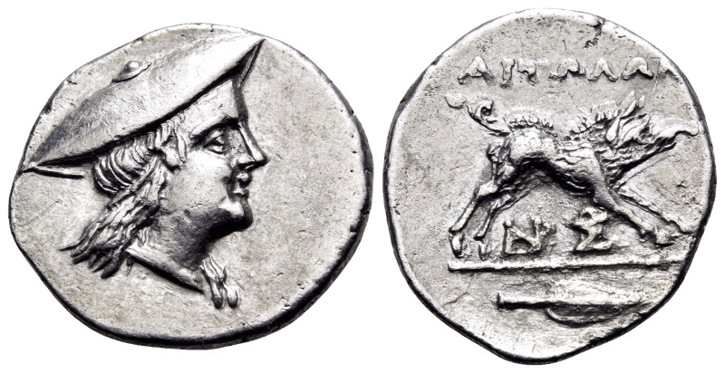 AITOLIA, Aitolian League. Circa 205-150 BC. Triobol (Silver, 16,5 mm, 2.53 g, 9 ...