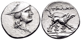 AITOLIA, Aitolian League. Circa 205-150 BC. Triobol (Silver, 16 mm, 2.55 g, 1 h), c. 170-160. Head of Aetolia to right, wearing kausia. Rev. AITΩΛΩN C...