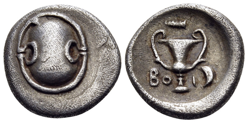 BOEOTIA, Federal Coinage. Circa 395-340 BC. Hemidrachm (Silver, 15 mm, 2.62 g). ...