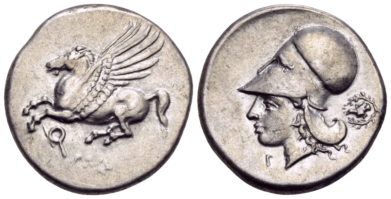 CORINTHIA. Corinth. Circa 375-300 BC. Stater (Silver, 22 mm, 8.55 g, 6 h). Ϙ Peg...