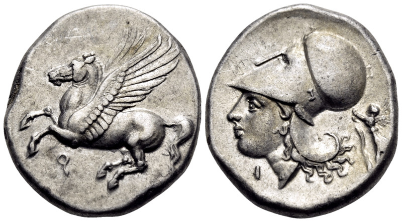 CORINTHIA. Corinth. Circa 375-300 BC. Stater (Silver, 22 mm, 8.52 g, 12 h). Ϙ Pe...