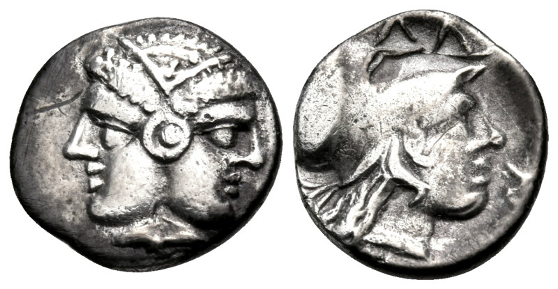 MYSIA. Lampsakos. Circa 390-330 BC. Diobol (Silver, 11 mm, 1.13 g, 3 h). Janifor...