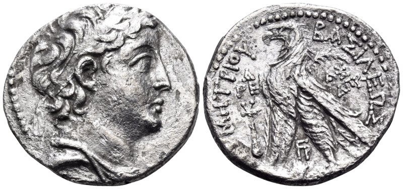 SELEUKID KINGS. Demetrios II Nikator, second reign, 129-126/5 BC. Tetradrachm (S...