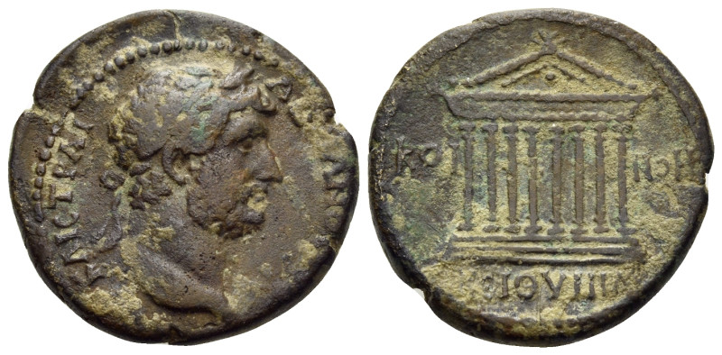 BITHYNIA. Koinon of Bithynia. Hadrian, 117-138. (Bronze, 21 mm, 6.51 g, 7 h). ΑΥ...