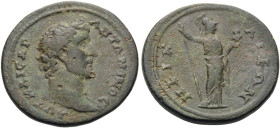 BITHYNIA. Nicaea. Antoninus Pius, 138-161. (Bronze, 25 mm, 8.85 g, 7 h). ΑVΤ ΚΑΙСΑΡ ΑΝΤΩΝΙΝOС Bare head of Antoninus Pius to right. Rev. ΝΕΙΚΑΙΕΩΝ Ath...