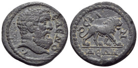 LYDIA. Silandus. Pseudo-autonomous issue, Severan period, 193-217. (Bronze, 19,5 mm, 3.62 g, 6 h), struck under the magistrate Helenos Apollonides. EΠ...