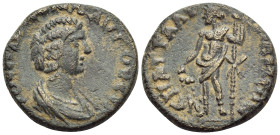 PHRYGIA. Apameia. Julia Domna, Augusta, 193-217. (Bronze, 22 mm, 7.53 g, 6 h), struck under the magistrate Attali[...]. ΙΟΥΛΙΑ ΔΟΜΝΑ ΑΥΓΟΥΣΤΑ Draped b...