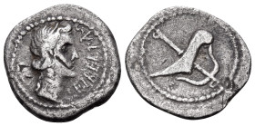 Q. Servilius Caepio (M. Junius) Brutus, 42 BC. Quinarius (Silver, 15 mm, 1.67 g, 3 h), Military mint moving with Brutus and Cassius in western Asia Mi...
