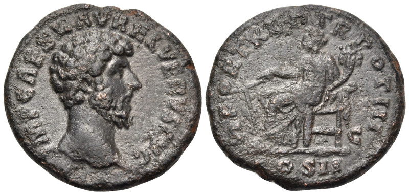 Lucius Verus, 161-169. As (Copper, 26 mm, 11.69 g, 5 h), Rome, 163. IMP CAES L A...