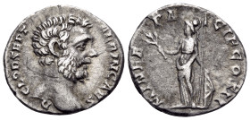 Clodius Albinus, as Caesar, 193-195. Denarius (Silver, 18 mm, 3.37 g, 6 h), Rome, 194-195. D CLOD SEPT ALBIN CAES Bare head of Clodius Albinus to righ...
