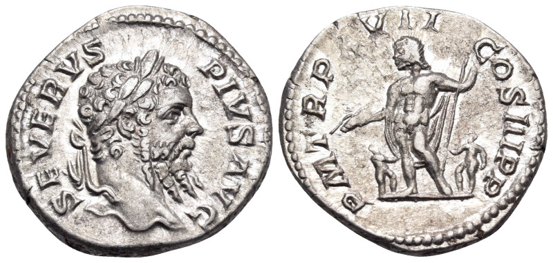 Septimius Severus, 193-211. Denarius (Silver, 19 mm, 3.25 g, 6 h), Rome, 209. SE...