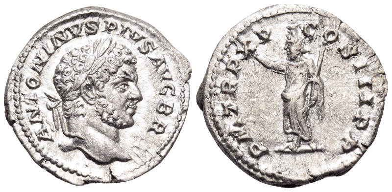 Caracalla, 198-217. Denarius (Silver, 20 mm, 3.39 g, 1 h), Rome, 212. ANTONINVS ...