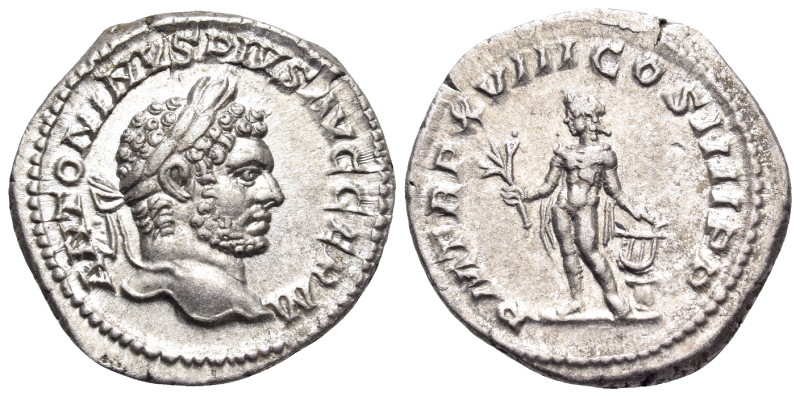 Caracalla, 198-217. Denarius (Silver, 19 mm, 3.41 g, 12 h), Rome, 215. ANTONINVS...
