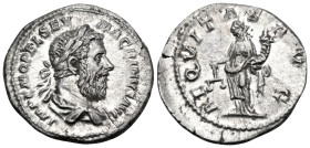 Macrinus, 217-218. Denarius (Silver, 20 mm, 3.48 g, 12 h), Rome, 218. IMP C M OPEL SEV MACRINVS AVG Laureate and draped bust of Macrinus to right. Rev...