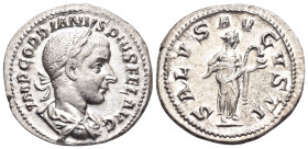 Gordian III, 238-244. Denarius (Silver, 20 mm, 3.63 g, 6 h), Rome, 240. IMP GORDIANVS PIVS FEL AVG Laureate, draped and cuirassed bust of Gordian III ...
