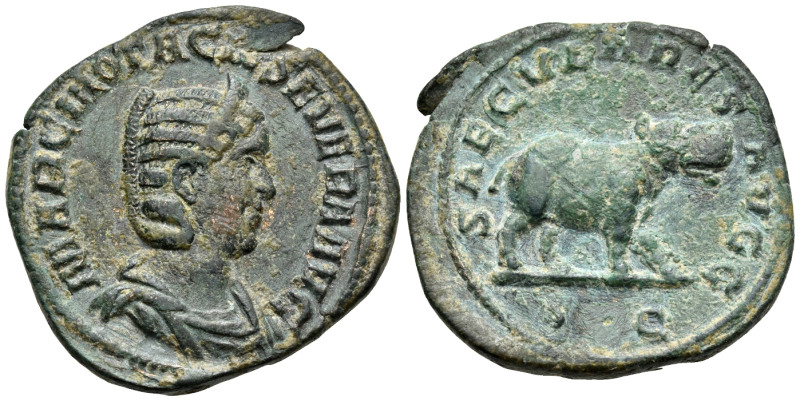 Otacilia Severa, Augusta, 244-249. Sestertius (Bronze, 31 mm, 15.75 g, 1 h), Rom...