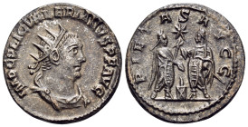 Valerian I, 253-260. Antoninianus (Billon, 20 mm, 3.89 g, 5 h), Samosata, 256. IMP C P LIC VALERIANVS P F AVG Radiate, draped and cuirassed bust of Va...