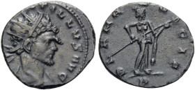 Quintillus, 270. Antoninianus (Billon, 18 mm, 3.66 g, 12 h), Mediolanum (Milan), 1st officina. IMP QVINTILLVS AVG Radiate, draped and cuirassed bust o...