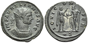 Aurelian, 270-275. Antoninianus (Billon, 22 mm, 3.25 g, 6 h), Siscia, 2nd officina (S), end 271-autumn 272. IMP AVRELIANVS AVG Radiate and cuirassed b...