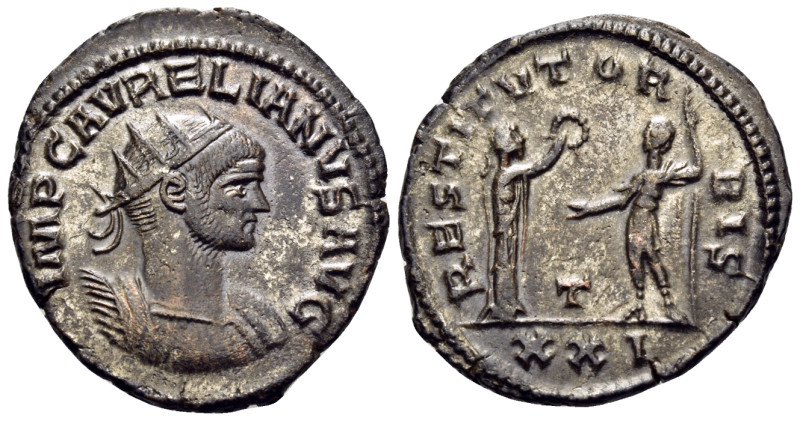 Aurelian, 270-275. Antoninianus (Billon, 24 mm, 4.34 g, 11 h), Antioch 3rd offic...