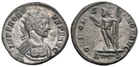 Probus, 276-282. Antoninianus (Billon, 21 mm, 3.24 g, 6 h), Rome, B = 2nd officina, 281. IMP PROB-VS P F AVG Radiate and cuirassed bust of Probus to r...