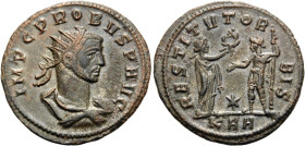 Probus, 276-282. Antoninianus (Billon, 22 mm, 3.78 g, 12 h), Serdica, 1st officina, 276. IMP C PROBVS P AVG Radiate, draped and cuirassed bust of Prob...