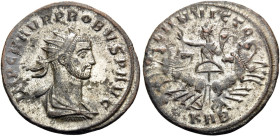 Probus, 276-282. Antoninianus (Billon, 23 mm, 3.91 g, 6 h), Serdica, 2nd officina, 277. IMP C M AVR PROBVS P F AVG Radiate, draped and cuirassed bust ...