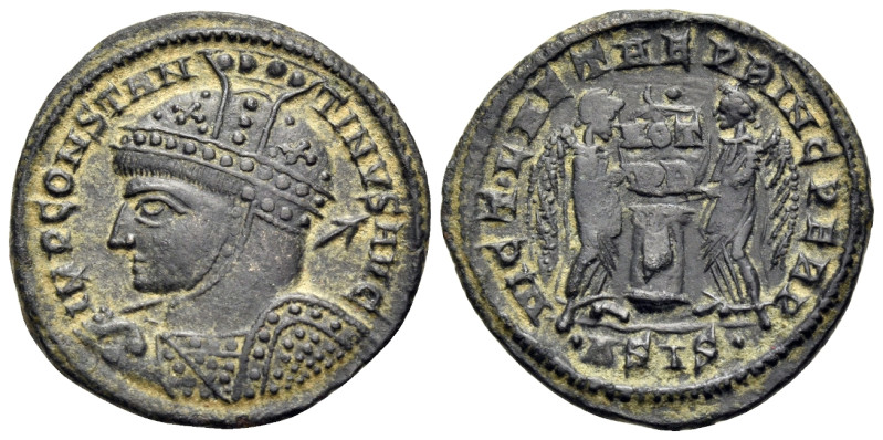 Constantine I, 307/310-337. Follis (Bronze, 19 mm, 2.61 g, 7 h), Siscia, 4th off...