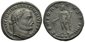 Licinius I, 308-324. Follis (Billon, 22 mm, 4.87 g, 6 h), Cyzicus, 3rd officina (Γ), circa May 311- May 313. VAL LICINNIANVS LICINNIVS P F AVG Laureat...