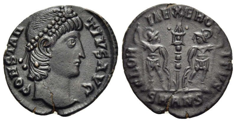 Constantius II, 337-361. Centenionalis (Bronze, 16 mm, 1.44 g, 11 h), Antioch, 6...