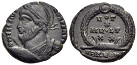 Julian II, 360-363. (Bronze, 18 mm, 2.96 g, 6 h), Rome, 361-363. D N FL CL IVLIANVS P F AVG Diademed, helmeted and cuirassed bust of Julian II to left...