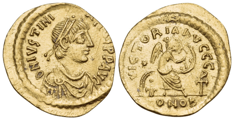 Justinian I, 527-565. Semissis (Gold, 18 mm, 2.27 g, 6 h), Constantinople, 527-5...